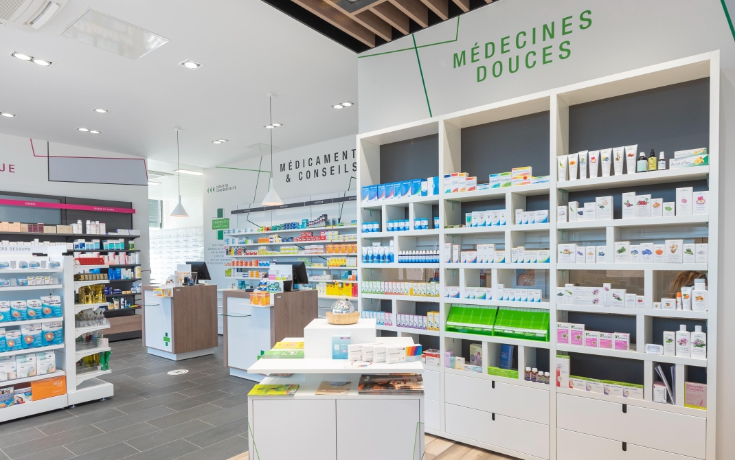 Vue sur Linéaire MB 12 en pharmacie