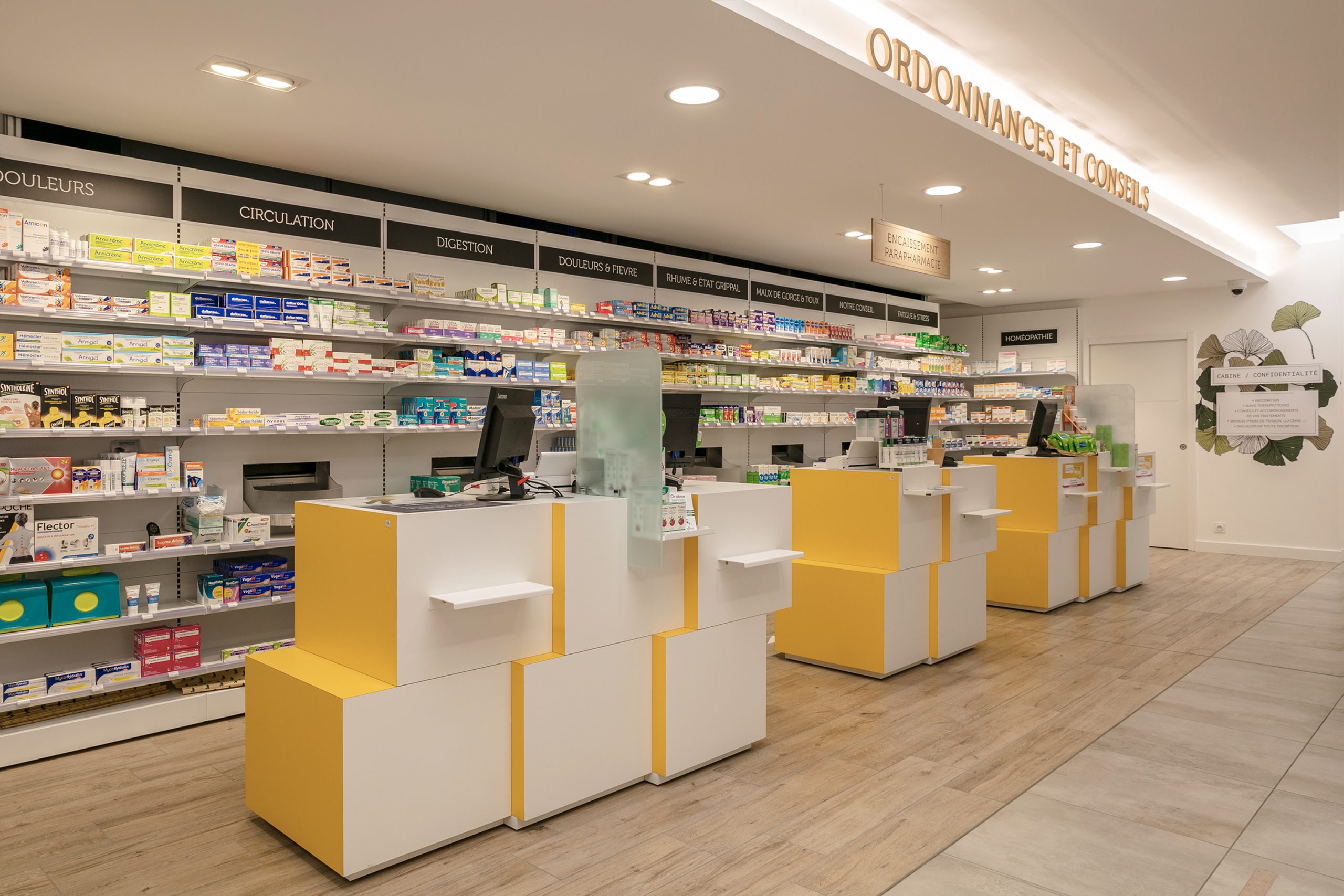 Comptoirs DKLO conçu de manière modulaire.