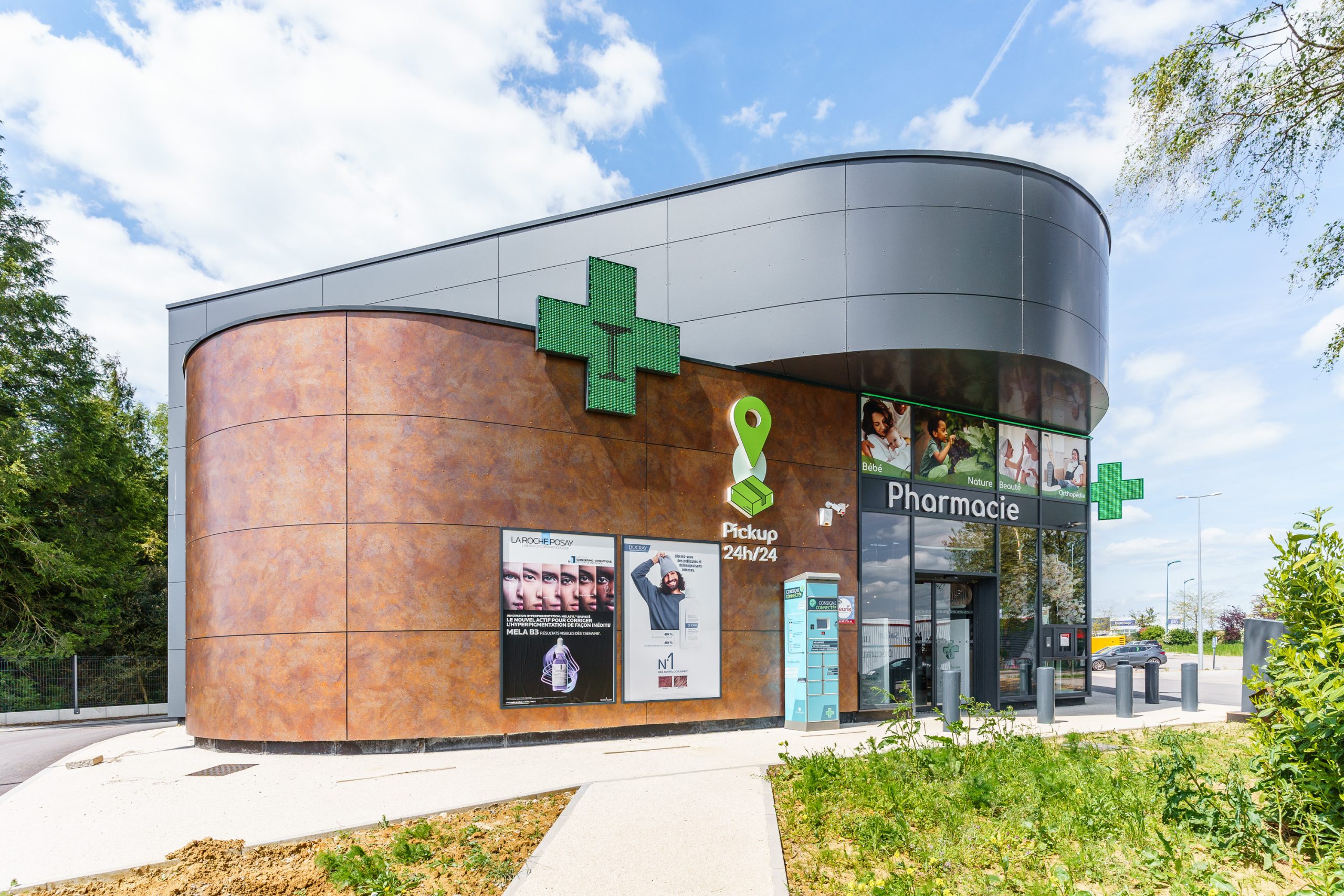 Signalétique extérieure de la Maison de Santé du Pays Haut à Lexy.