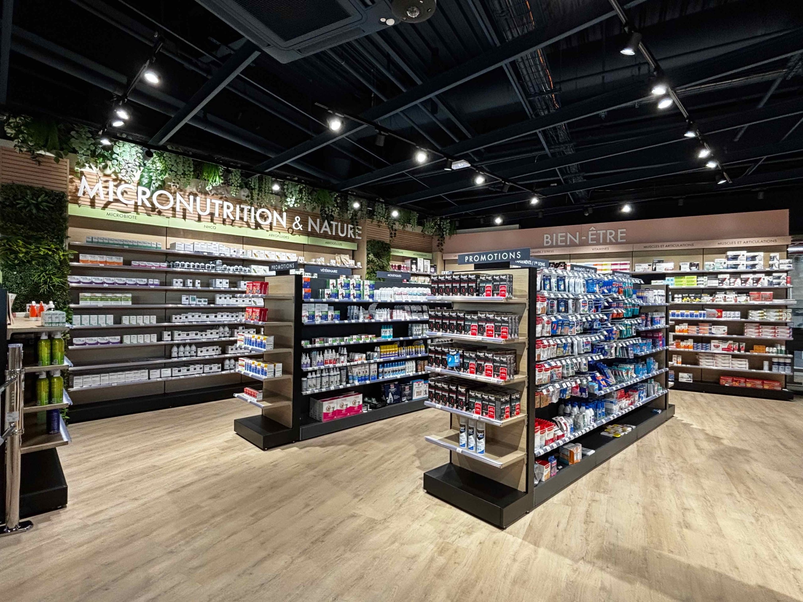 Espace nature et bien-être dans la pharmacie des deux fontaines.