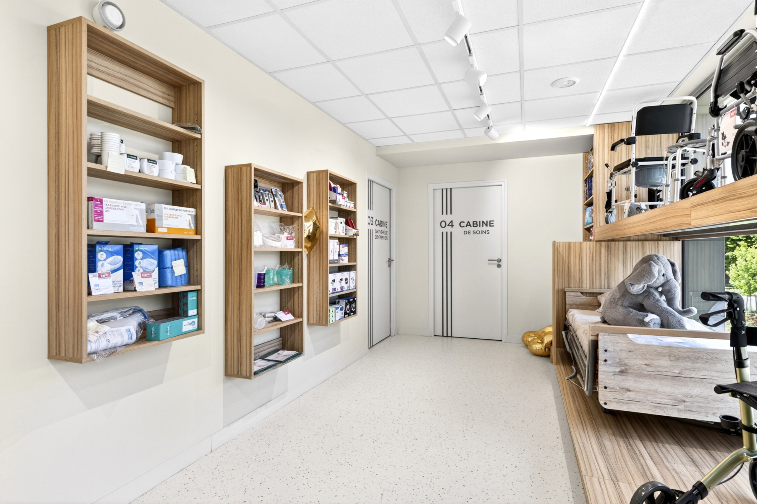 Espace orthopédie et matériel médical de la Pharmacie Les Garennes.